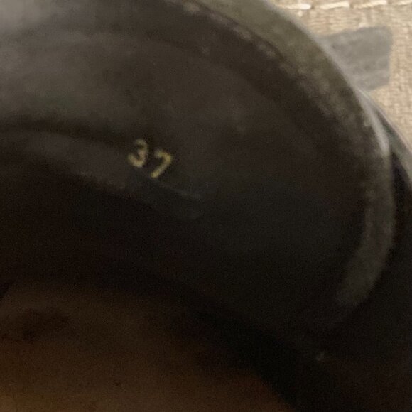 Prada Wingtip Platform Leather Oxford Platform Shoes, Black, Size 37 - Picture 8 of 10